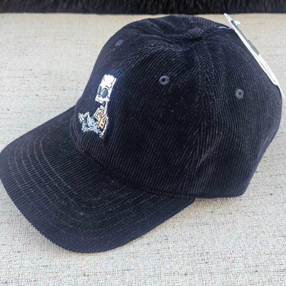 Mad Engine The Simpson Hat Black Corduroy Sport Baseball Hat Cap One Size Fit al - Picture 3 of 11